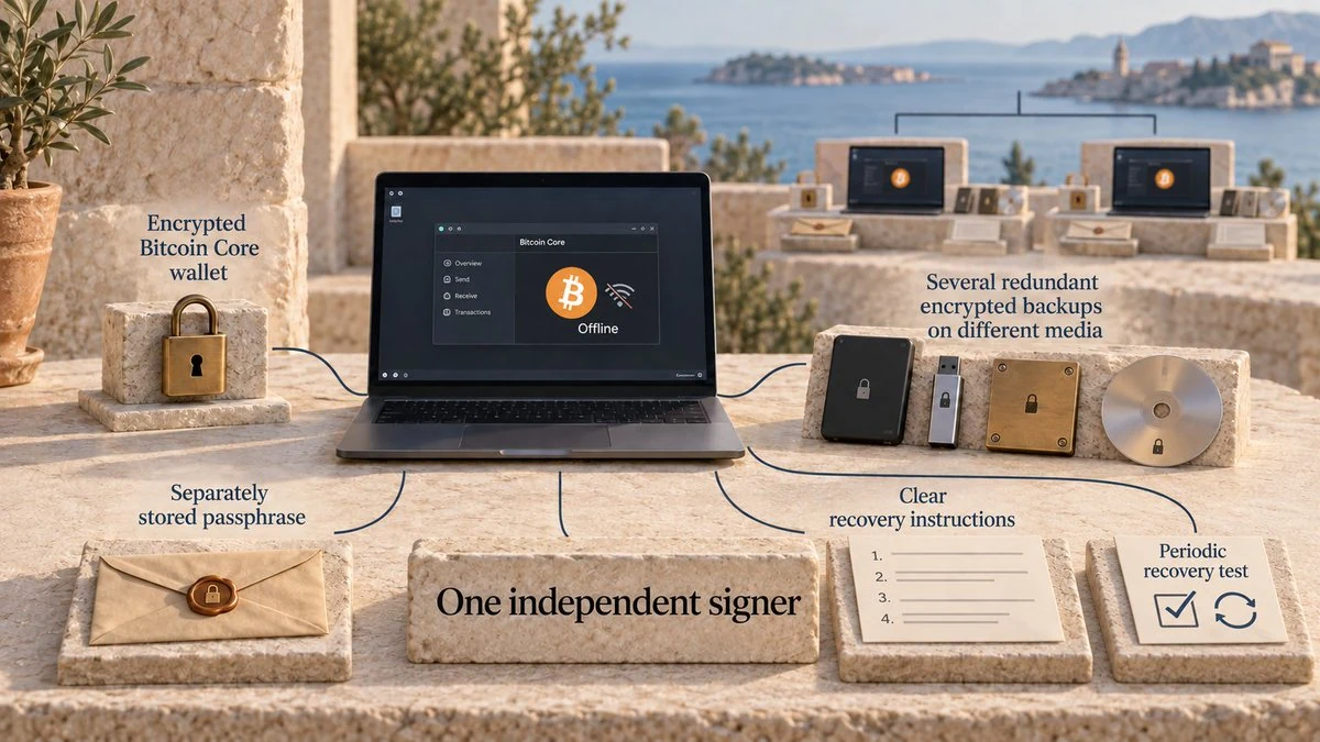 Single-Sig and Multisig from First Principles — Build one good signer first illustration