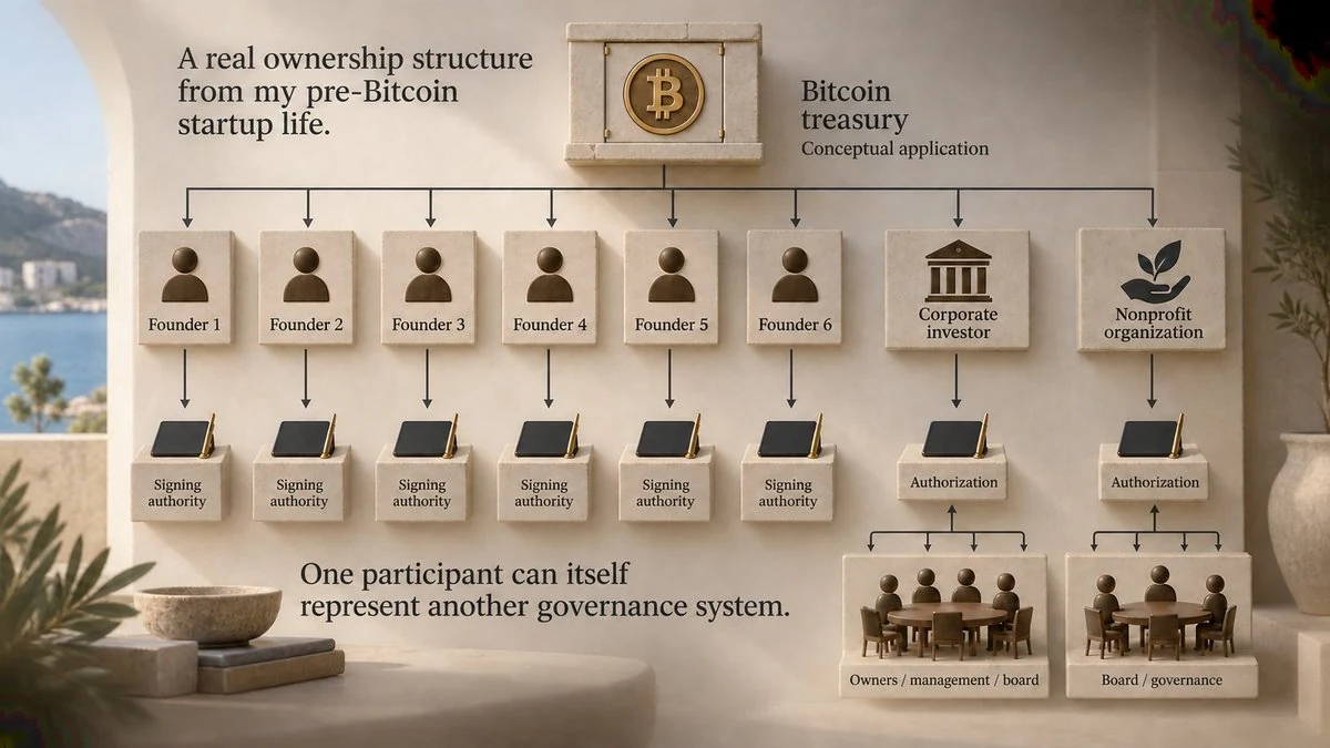 Single-Sig and Multisig from First Principles — Multisig starts to look different when you call it governance illustration