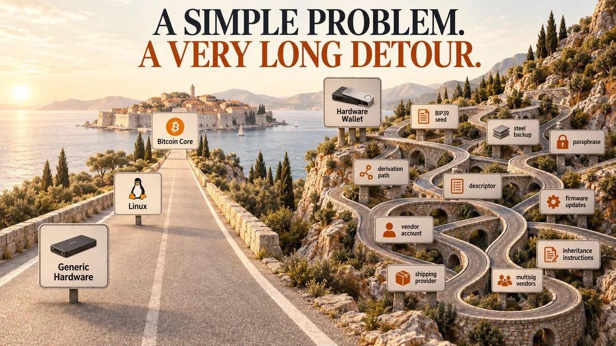 The Hardware Wallet Detour — The detour begins illustration